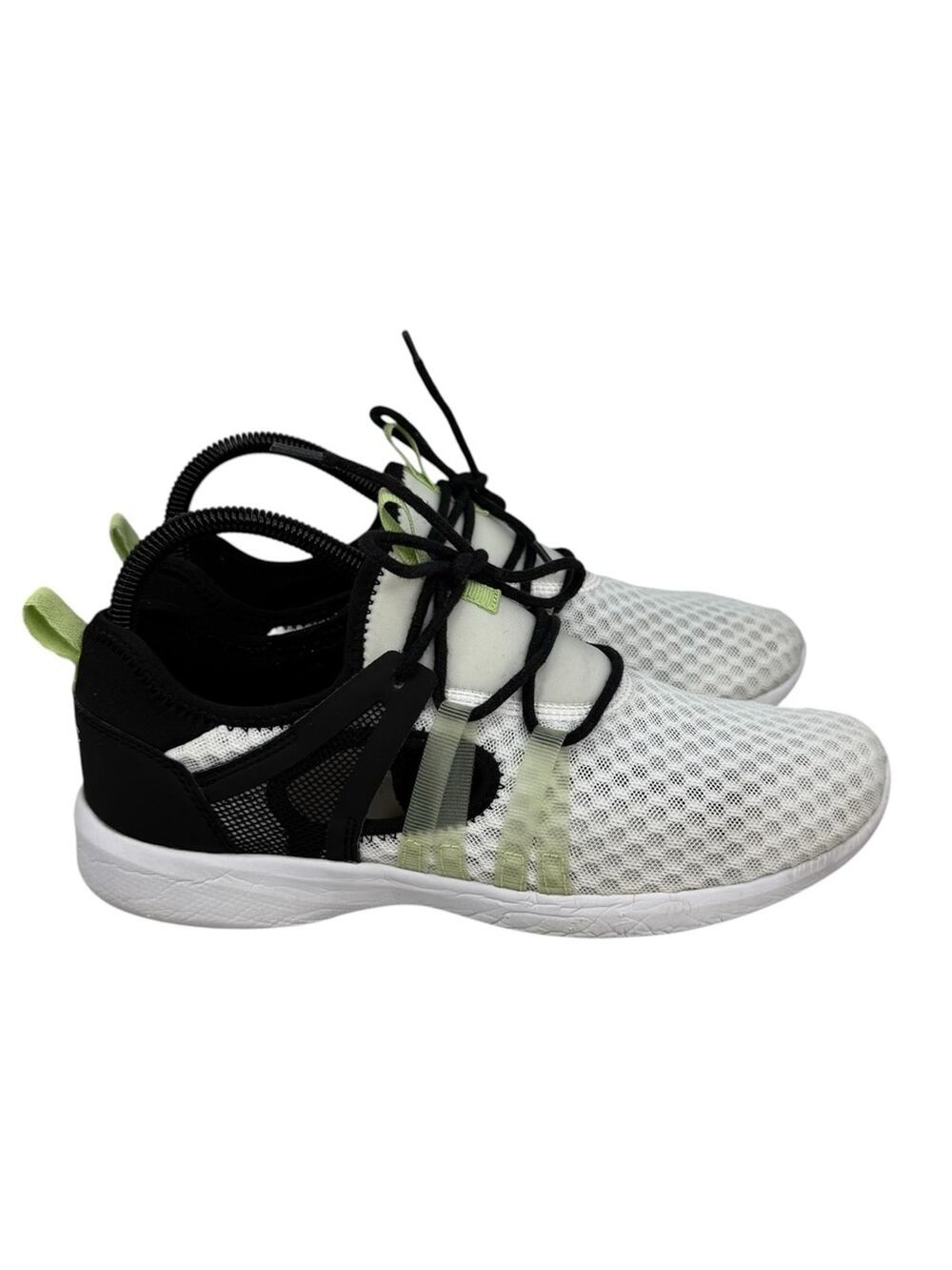 VIONIC Adore Women’s Sz 8  Black White Neon Trainers Lace Up  Comfortable Shoes
